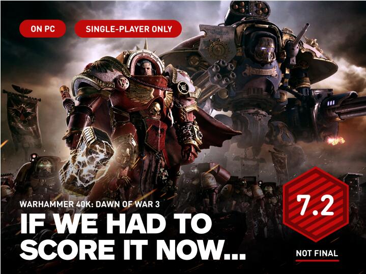 《战锤40K：战争黎明3》单人战役评测 IGN给出7.2分