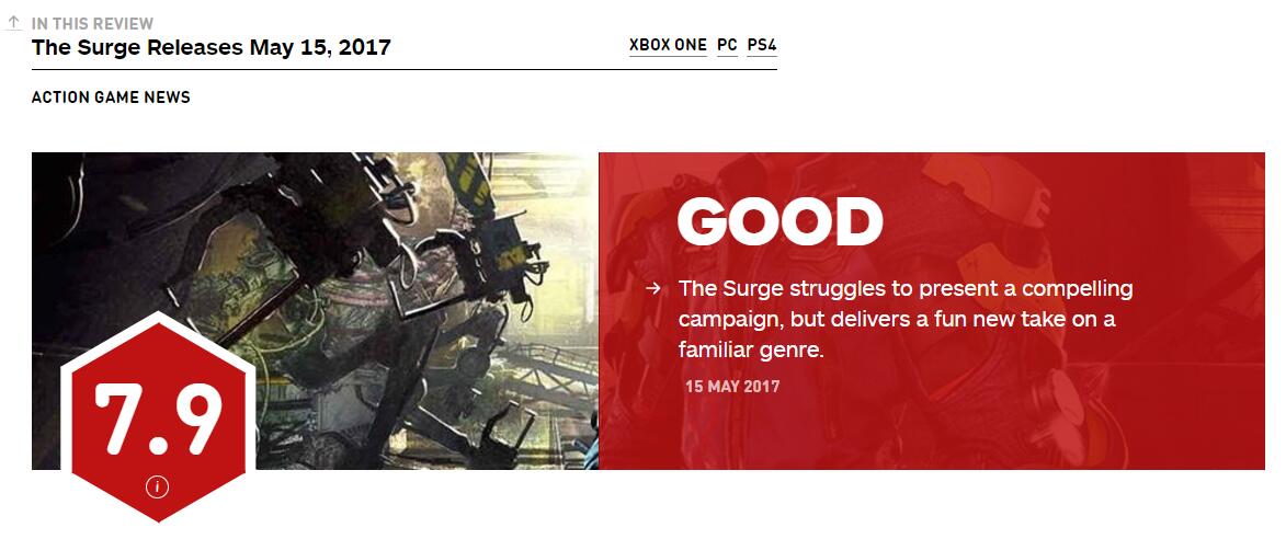 《迸发》评分公布 IGN7.9分！ Steam特别好评