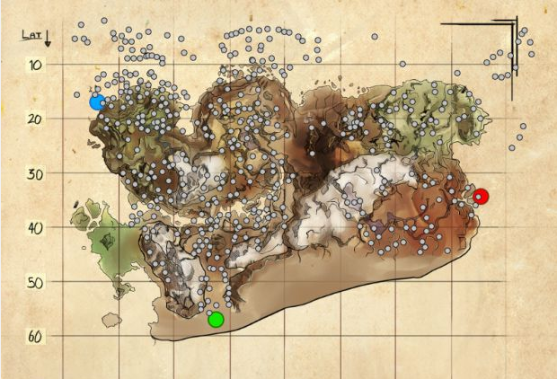 方舟生存進化仙境地圖 方舟生存進化仙境資源分布圖