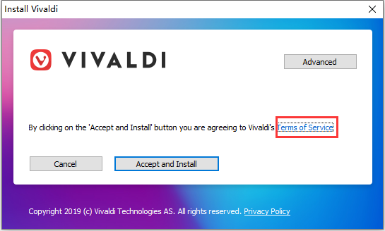 Vivaldi浏览器官方版安装截图1