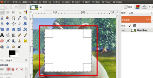 GIMP中文版怎么移動選取中的圖像并創建圖層