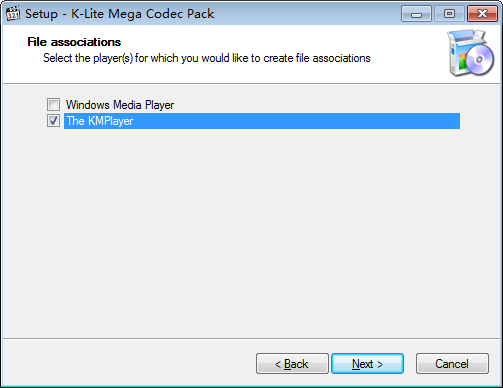 K-Lite Mega Codec Pack 选择关联播放器