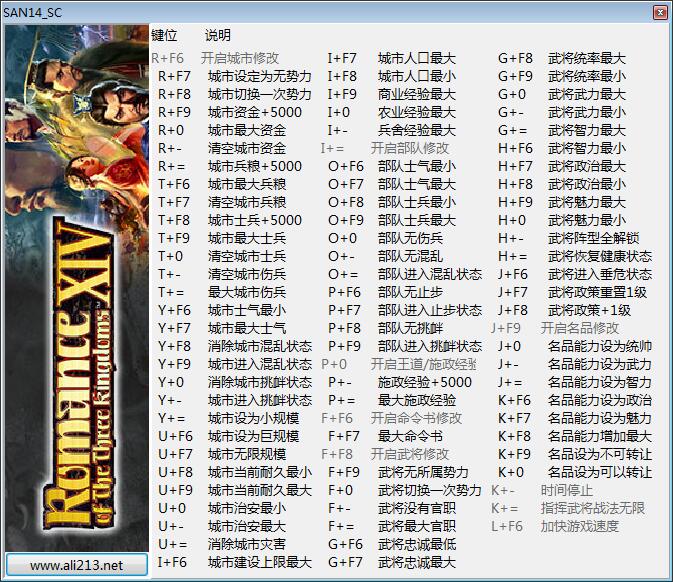 三国志14内置修改器下载(无限资源) v1.0.1 包含所有武将数值