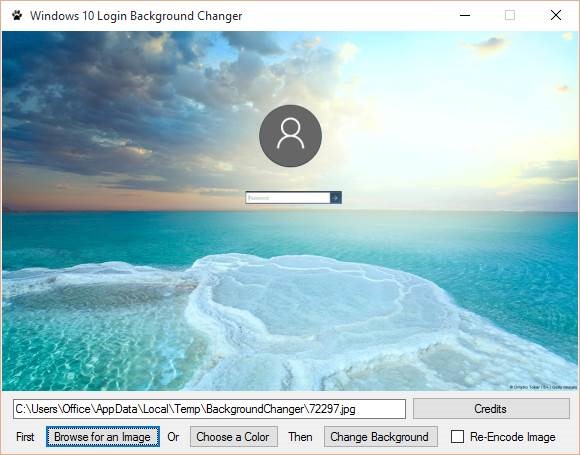 Windows 10 Login Background Changer使用教程