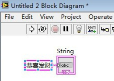 如何在LabVIEW2018中文版中文本框中显示设定的文字