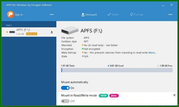 APFS for Windows特別版