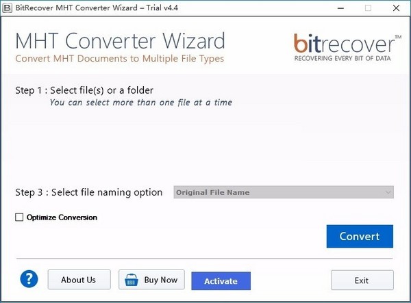 BitRecover MHT Converter Wizard特別版