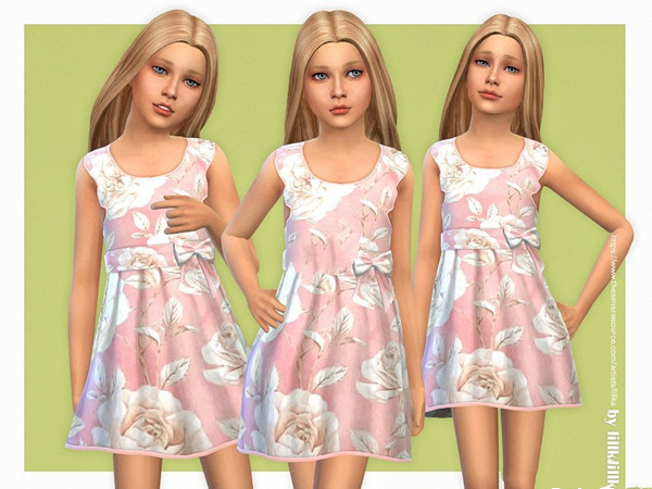 模拟人生4粉色小白花连衣裙MOD 绿色免费版