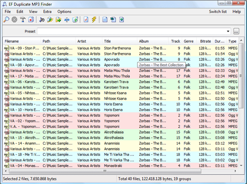 EF Duplicate MP3 Finder免費(fèi)版