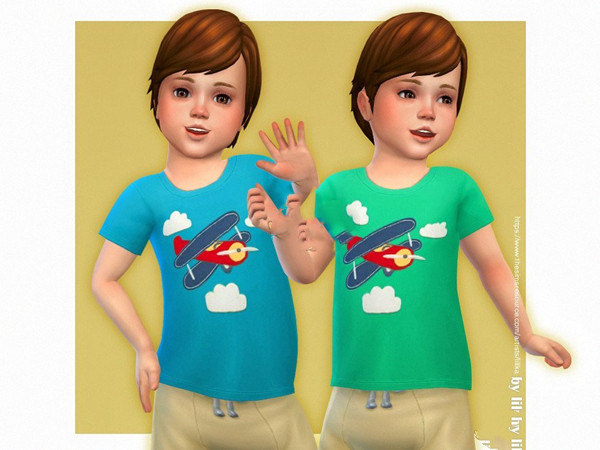 模拟人生4男孩飞机T恤MOD 绿色免费版