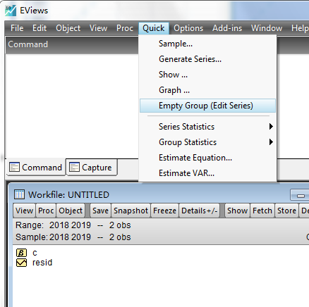 EViews10軟件做出解釋變量的相關系數矩陣