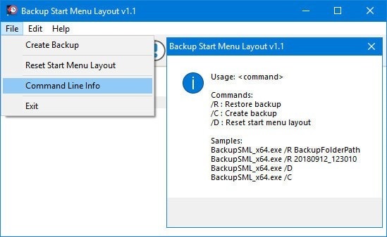 Backup Start Menu Layout截圖