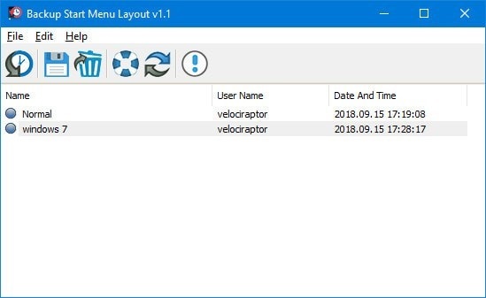 Backup Start Menu Layout截圖