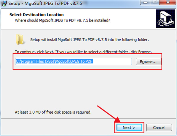 Mgosoft JPEG to PDF Converter特别版安装步骤2截图