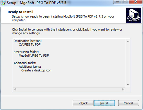 Mgosoft JPEG to PDF Converter特别版安装步骤4截图