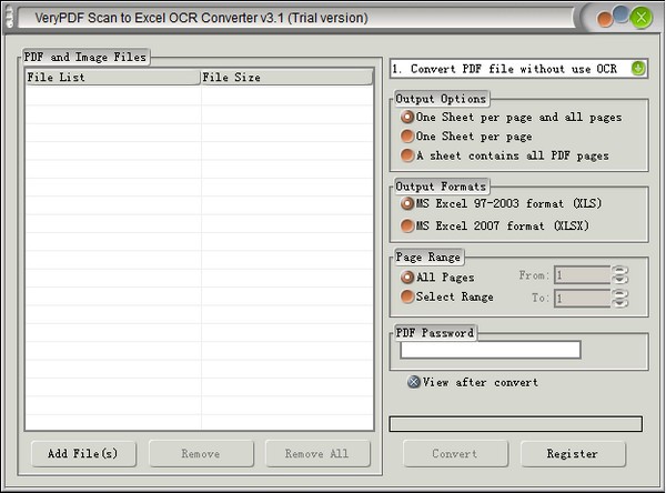 VeryPDF Scan to Excel OCR Converter