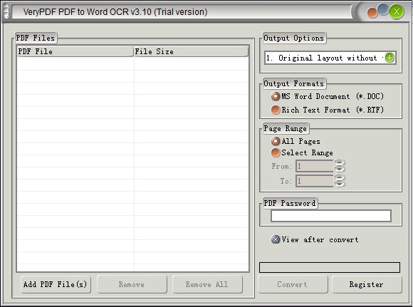 VeryPDF PDF to Word OCR Converter下载