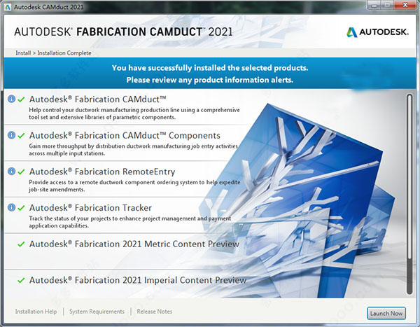 Autodesk Fabrication CAMduct2021特别版安装方法