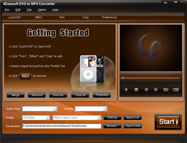 4Easysoft DVD to MP4 Converter下载 第1张图片