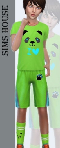 模拟人生4可爱熊猫运动服装MOD v1.0 SimsHouse版