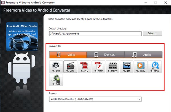 Freemore Video to Android Converter