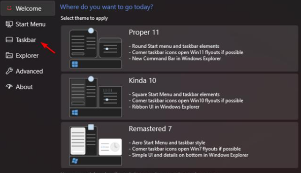 StartAllBack破解版設置垂直任務欄的方法3