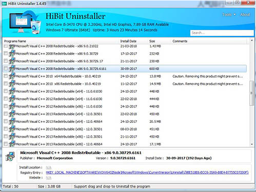 HiBit Uninstaller便攜版怎么清楚頑固殘留1