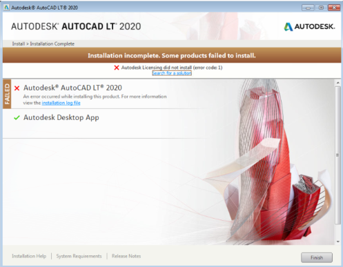 Autodesk AutoCAD 2023破解版安裝錯誤1