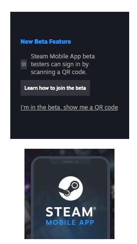 Steam beta內測版支持掃碼登錄1