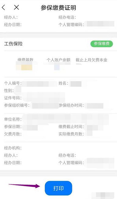 南昌社保app社保参保缴费证明查询打印入口及流程3