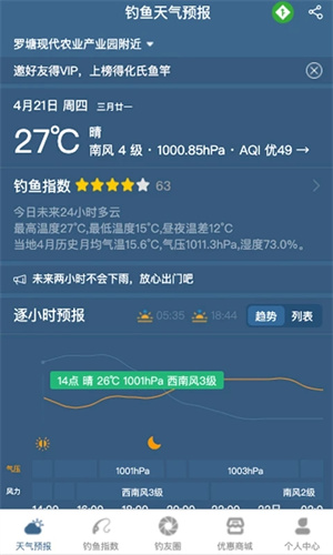 钓鱼天气预报精准看风雨气压app 第4张图片