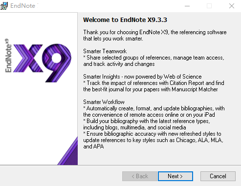EndNote X9软件正版安装步骤截图1