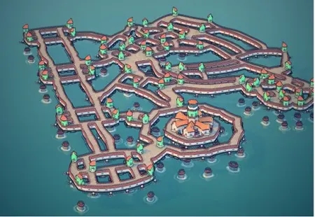 Townscaper怎么做漂浮島？1