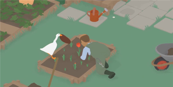 搗蛋鵝模擬器雙人聯機版怎么讓園丁帶上帽子4