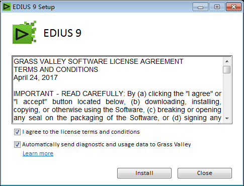 EDIUS9安裝步驟1