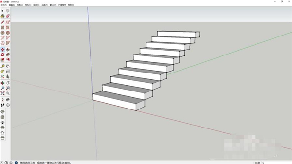 SketchUp2023破解版免登录如何画楼梯6
