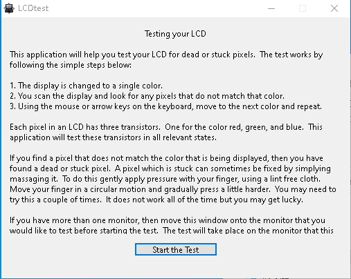 LCDTest屏幕测试软件软件介绍