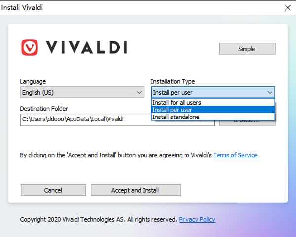 Vivaldi电脑版安装教程截图3