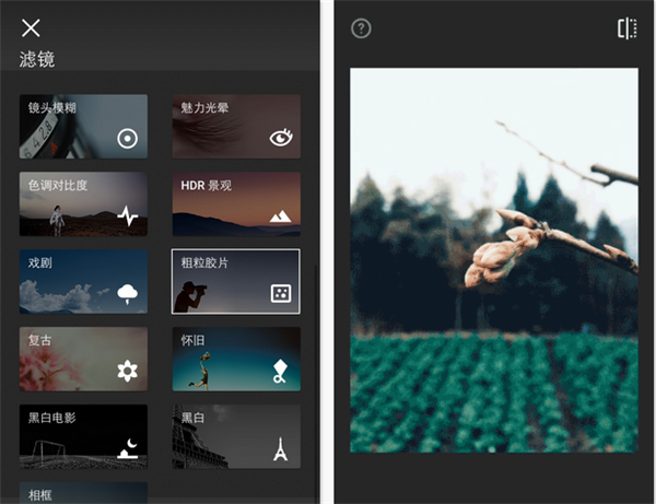 Snapseed官方版最新版滤镜介绍