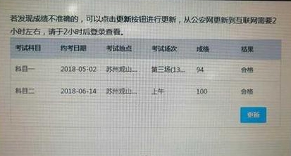 交管123123交警官方版怎么查看考試成績單1