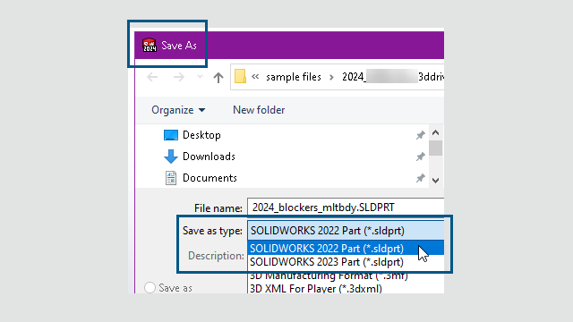 SolidWorks 2024破解版保存低版本1