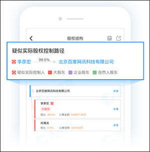 股權(quán)控制路徑截圖
