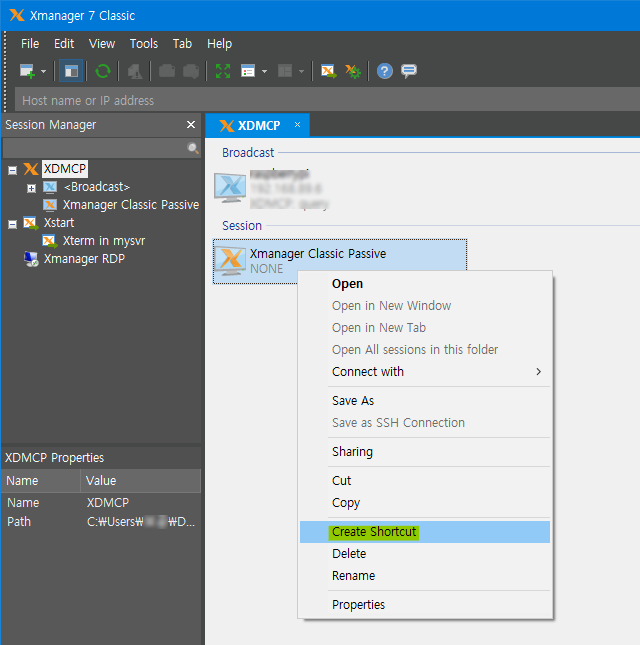 使用Xmanger Classic被动会话9