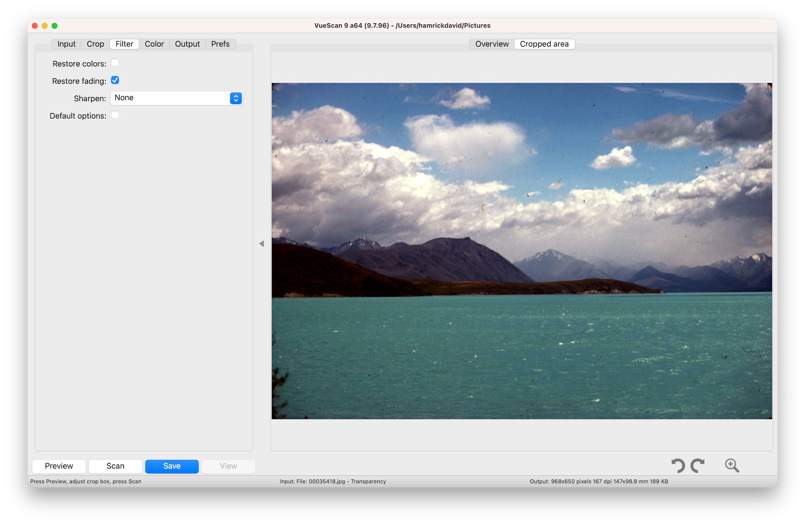 修复褪色的幻灯片
