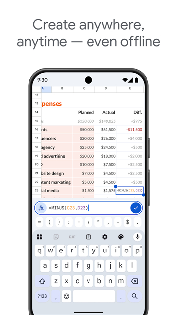 Google表格官方版 第3张图片