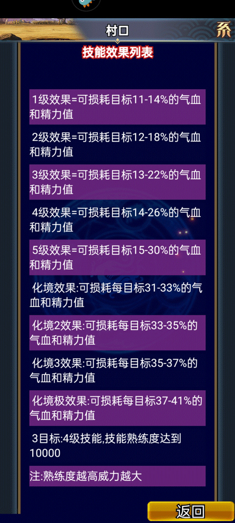 武士、文人、异人技能图文介绍截图2