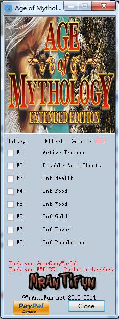 神话时代扩展版七项修改器 v1.5.2363 MrAntiFun版