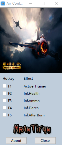 空中冲突越南四项修改器 v1.0 MrAntiFun版