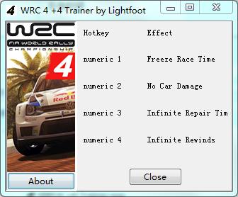 FIA世界拉力锦标赛4四项修改器 v1.0 Lightfoot版