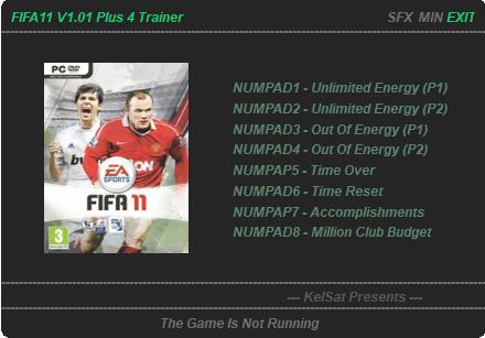 FIFA11四项属性修改器 v1.01 绿色版